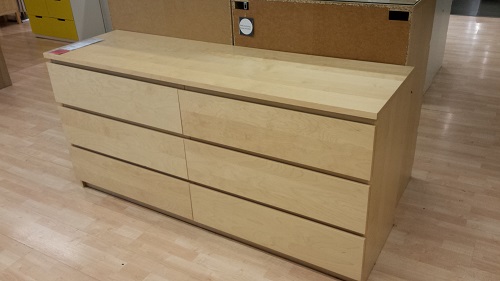 modern birch IKEA dresser