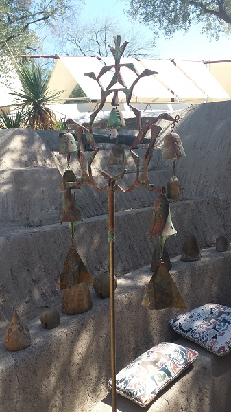 Bronze bell assemly at Cosanti.